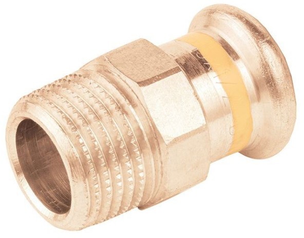 KAN therm Złączka miedziana therm Press Gaz 18 mm x 1/2 gwint zewnętrzny CHA950