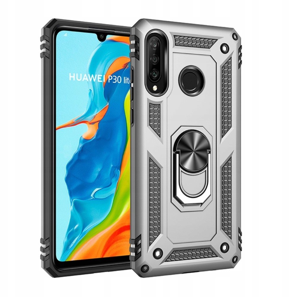 Etui Pancerne Ring Case Do Huawei P30 Lite + Szkło