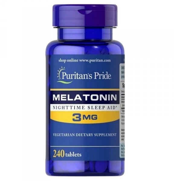Puritans Pride Melatonina 3mg 240 tabl.