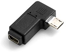 System-S adapter Mini USB wejście na Micro-USB wtyczka 90 ° po lewej stronie gwintowanymi opracowana wtyczka kątowa 10090054274190