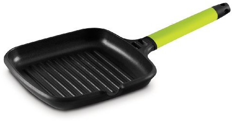 Fundix Castey fundix 27 x 27 cm nonstick Cast aluminium Induction Grill Pan with kiwi Removable Handle F3-IG27