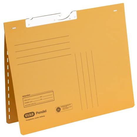 Elba 100560101 skoroszyt wahadłowy 50 szt. karton komercyjny zszywanie i dziurkowanie z kartonu Manila 320 g/m żółty 100560101