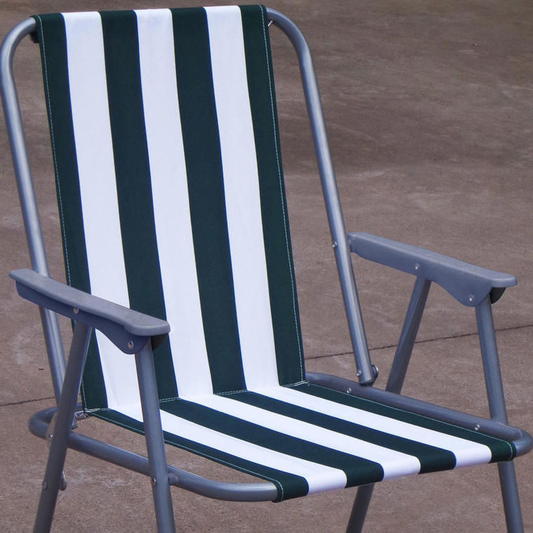 Happy Green Krzesło na plażę w paski 10493