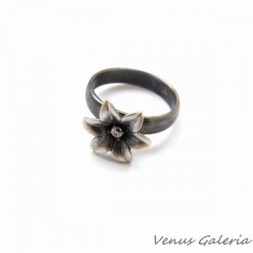 Skagen Pierścionek srebrny - Niezapominajka I 331