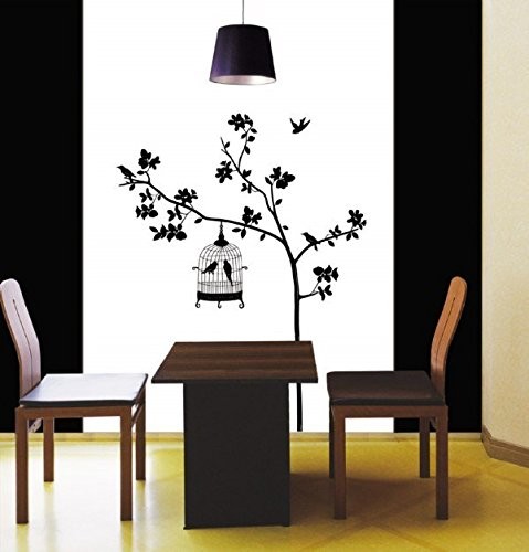 Ambiance-Live tatuaż ścienny drzewo i ptak Bauer AMB-58223_Multicolor