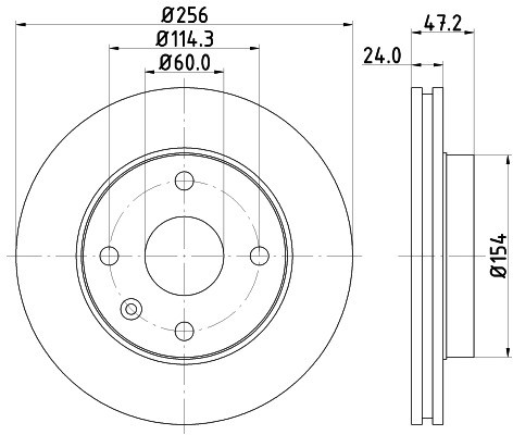 HELLA PAGID Tarcza hamulcowa PAGID 8DD355111-351