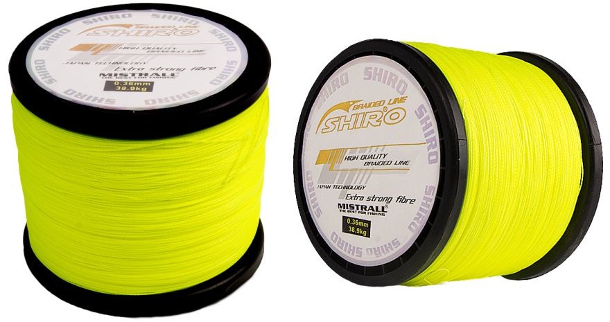Mistrall Plecionka Shiro 0,36 mm /1000m Żółta Fluo