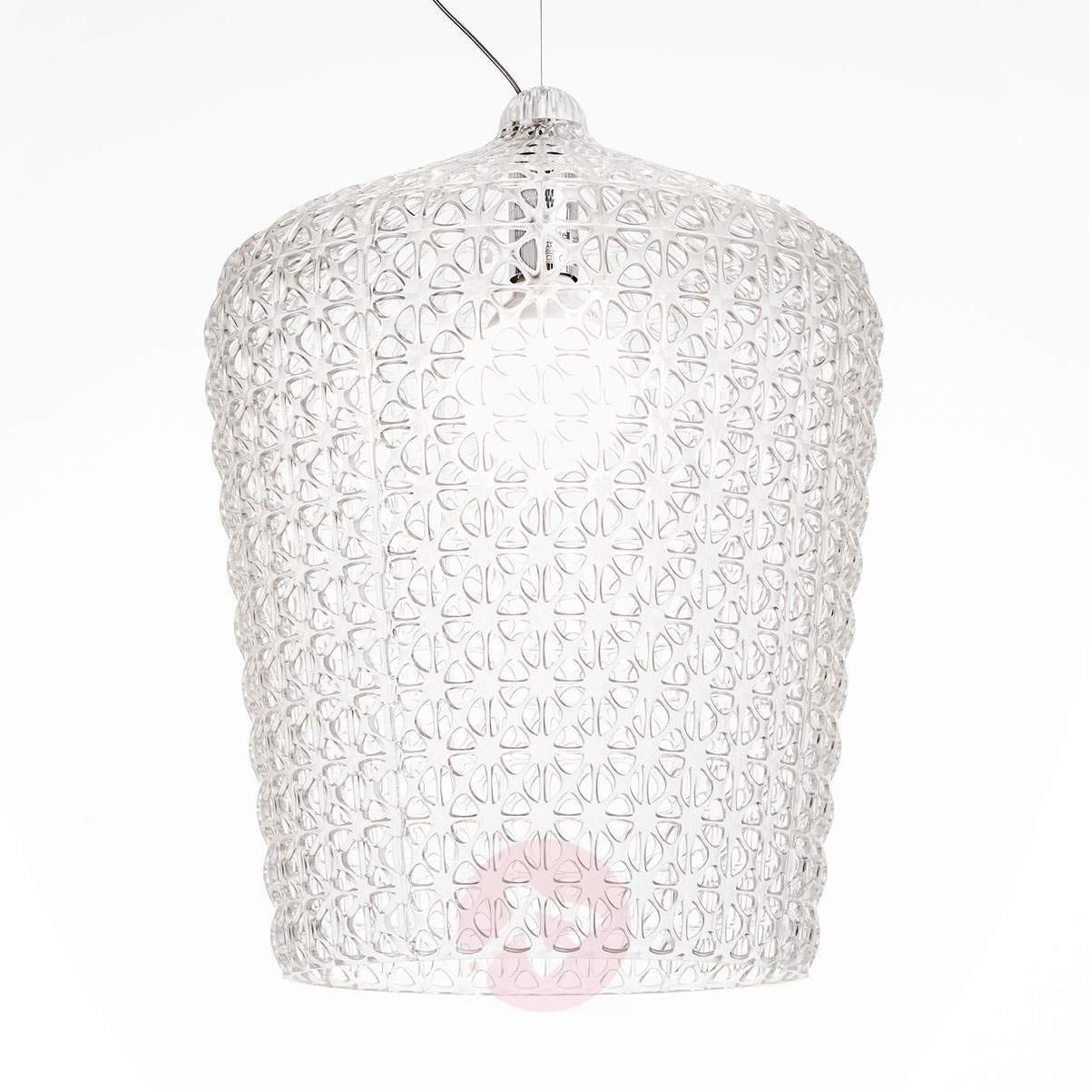 Designerska lampa wisząca Kabuki, przezroczysta
