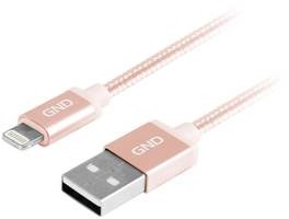 Kabel GND USB lightning MFI 1m opletený LIGHTN100MM06) Złoty