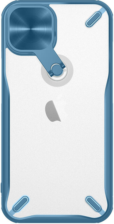 Nillkin Cyclops Case wytrzymałe etui z osłoną na aparat i składaną podstawką iPhone 13 niebieski