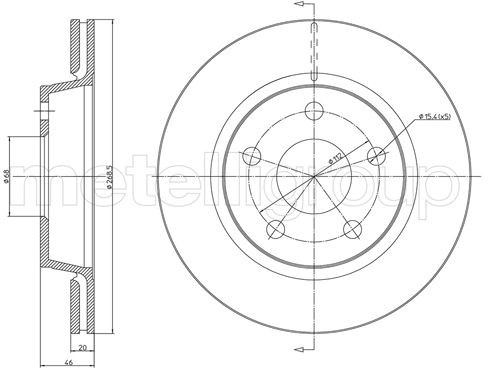 METELLI Tarcza hamulcowa 23-1734C 23-1734C