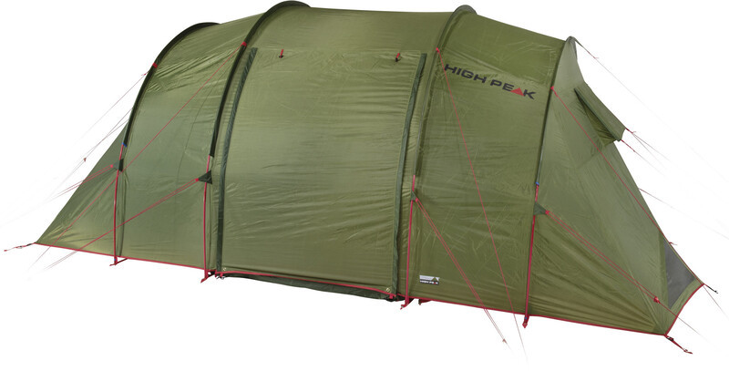 High Peak Goose 4 LW Tent, zielony/czerwony 2022 Namioty tunelowe 10333