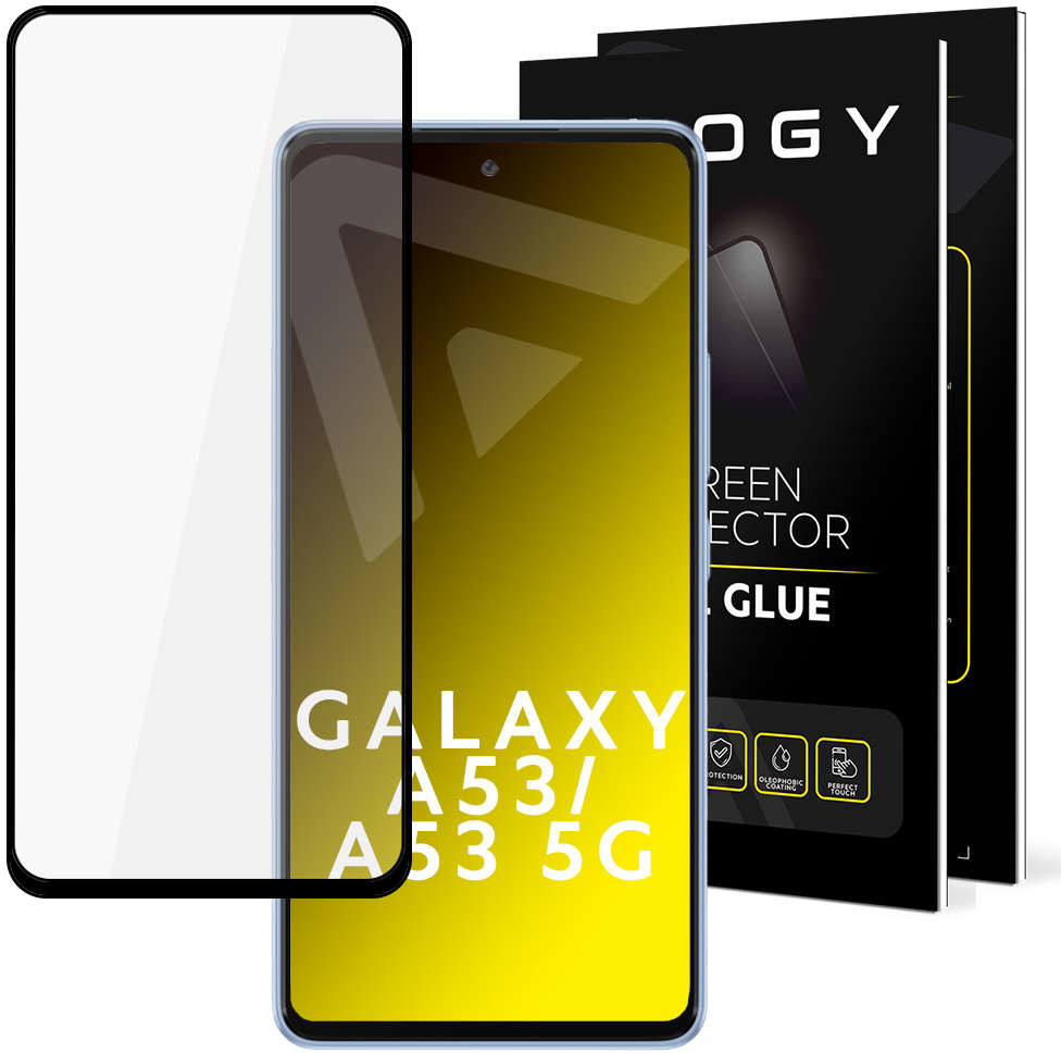 Alogy Szkło hartowane do etui Full Glue case friendly do Samsung Galaxy A53 A53 5G Czarne 13656X1