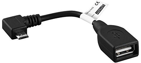 mumbi OTG USB Adapter sieciowy (Micro-B kabel do transmisji danych gewinkelt 11 cm) 10683-USB OTG Adapter