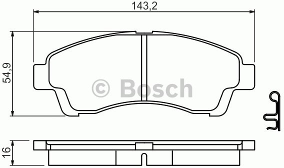 Bosch Zestaw klocków hamulcowych, hamulce tarczowe 0 986 494 503