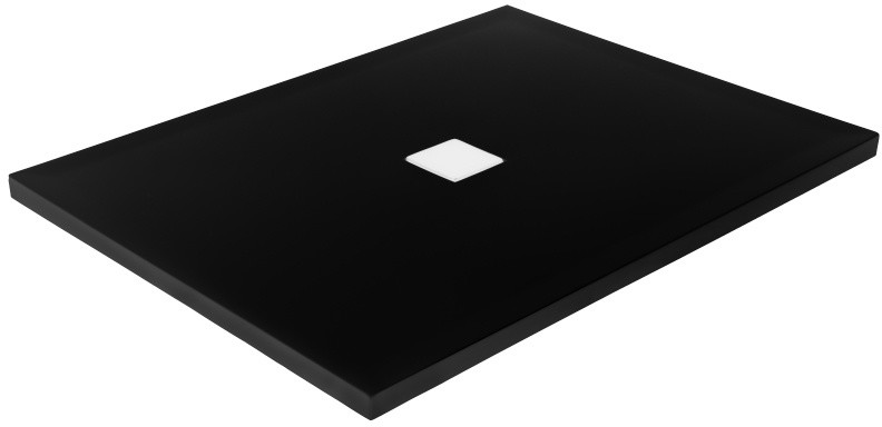 Besco BMN100-90-CB Nox Black Ultraslim 100x90 cm prostokątny czarny