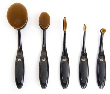 Rio Beauty Essential Microfibre Cosmetic Brush Collection zestaw 5 szczotek z włosiem z mikrofibry do makijażu