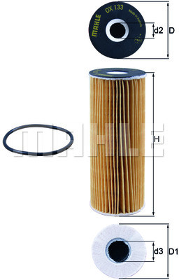 Mahle FILTR OLEJU KNECHT OX 133 D ECO MERCEDES OX 133D