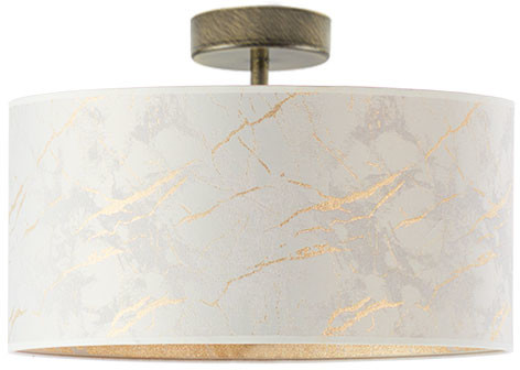 LYSNE Lampa sufitowa z geometrycznym abażurem WENECJA MARMUR fi 30 cm 14527/201