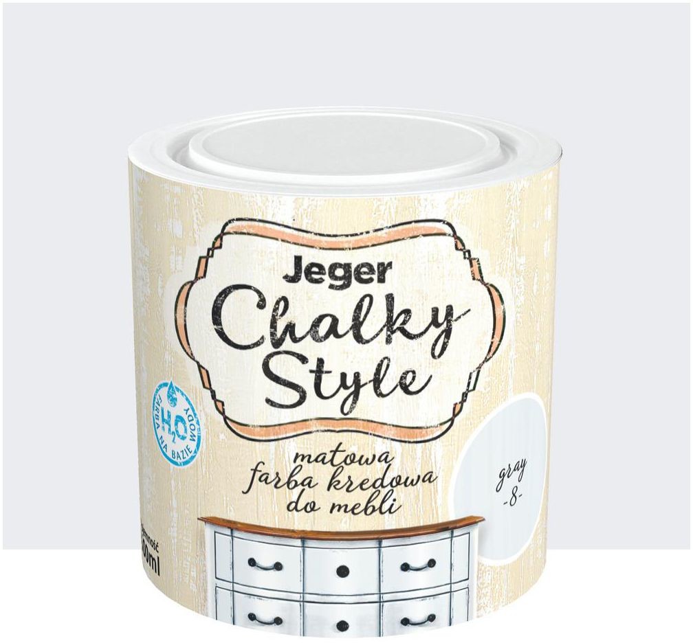 JEGER Farba kredowa do mebli CHALKY STYLE 0.5 l Gray Matowa JEGER