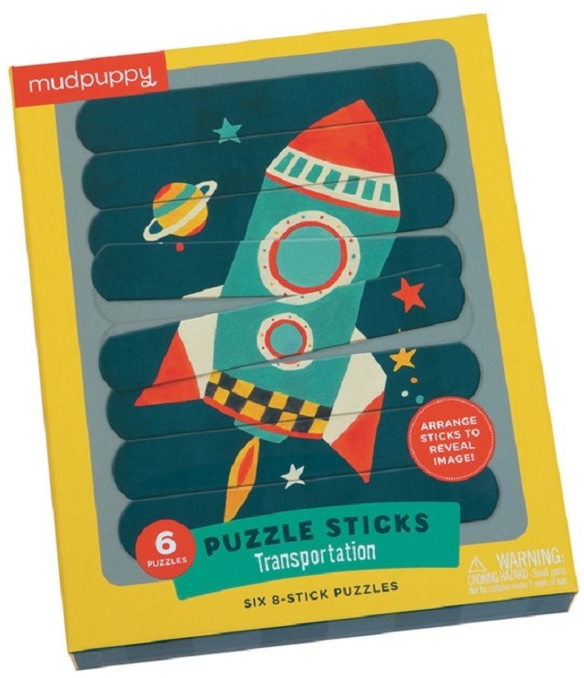 Mudpuppy ŚRODKI TRANSPORTU puzzle patyczki 24 el. MP47540