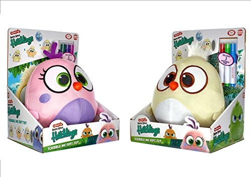 Joy Toy 57121 Hatchlings Scribble Me pluszowy do malowania, pluszowy zwierzak, kolorowy 57121