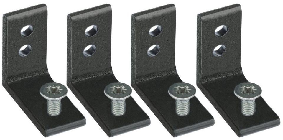Łączniki L 4 szt. antracytowe do przęseł ogrodzeniowych