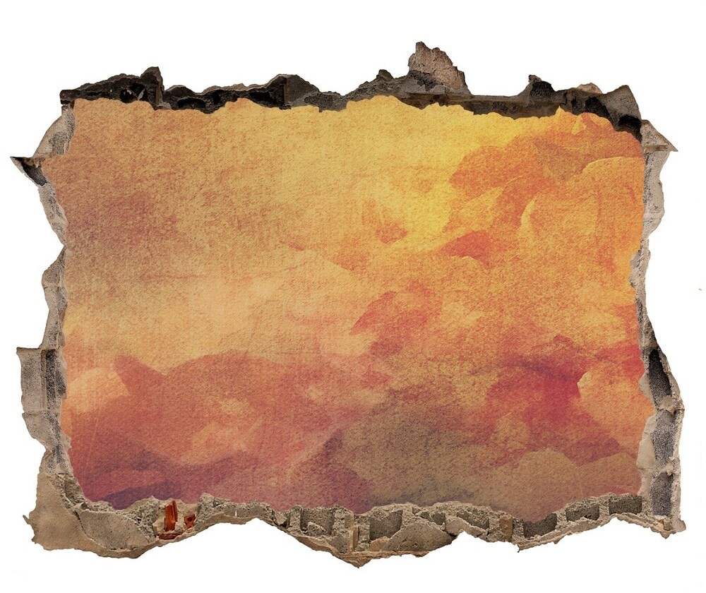 Wallmuralia.pl Dziura 3d fototapeta naklejka Kwiaty