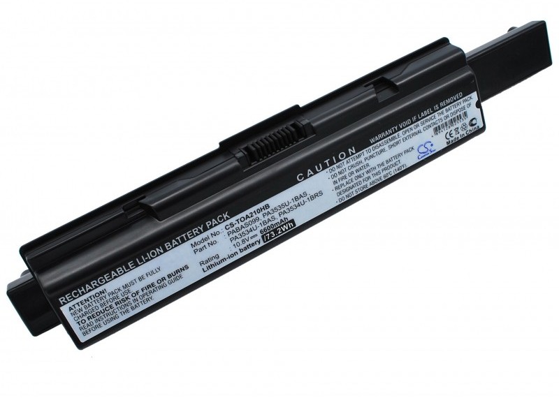 Cameron Sino Toshiba Satellite A200 PABAS099 6600mAh 71.28Wh Li-Ion 10.8V
