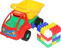 Polesie Poland Zestaw nr 53 Mrówka Wywrotka + klocki Budowniczy 18 elementów