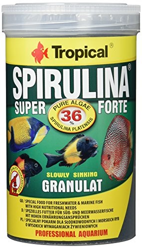 Tropical Granulat  Super Spirulina Forte podszewka z 36% udziału w Spirulina (Plat Ensis), 1er Pack (1 X 1 L) C-076