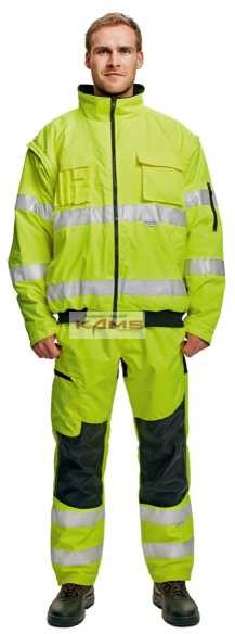 Cerva CLOVELLY PILOT 2w1 - ocieplana kurtka Hi-Vis z taśmami odblaskowymi 2w1 -