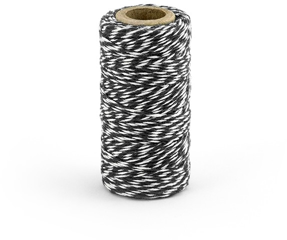 PARTY DECO Sznurek piekarski czarny 50m .