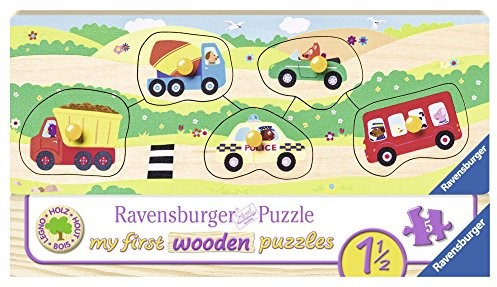 Ravensburger 03236 wszystkie rerste pojazdy, My First wooden puzzle