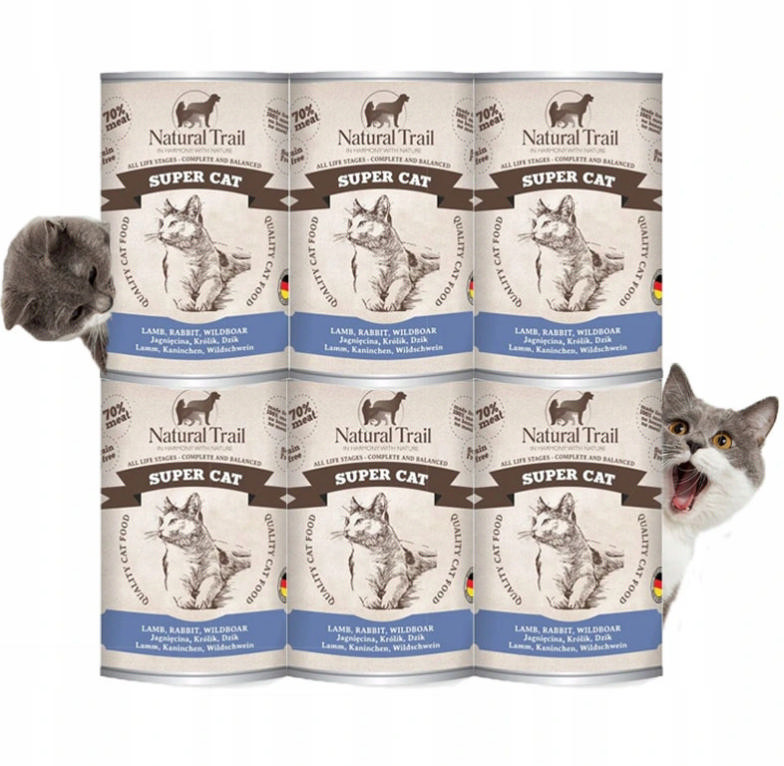 Natural Trail NATURAL TRAIL KOT pusz.400g SUPER LAMB RABBIT WILDBOAR 6 Z004696