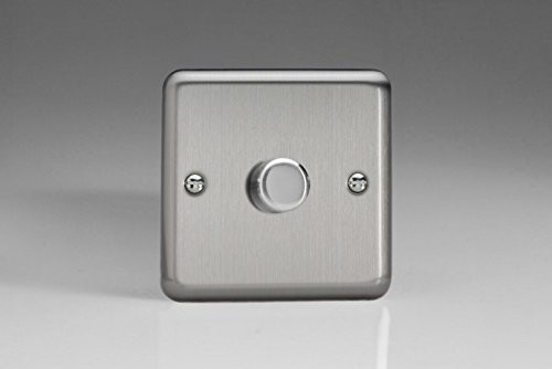 Varilight varilight Brushed Steel, ściemniacz LED Switch  V-PRO Series, 1 Gang (Single), 1 or 2 Way, 400 Watt (trailing edge) by varilight
