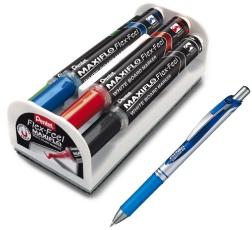 Pentel MAXIFLO FLEX-FEEL - elastyczny marker - zestaw + gratis MWL5SBF-4N+BL107C