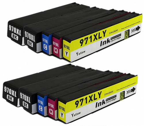 HP 10x Tusz Do HP 970XL 971XL 250/110ml CMYK