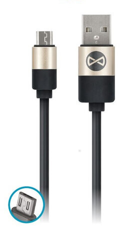 Forever TelForceOne kabel Modern USB microUSB 1,0 m 2A czarny