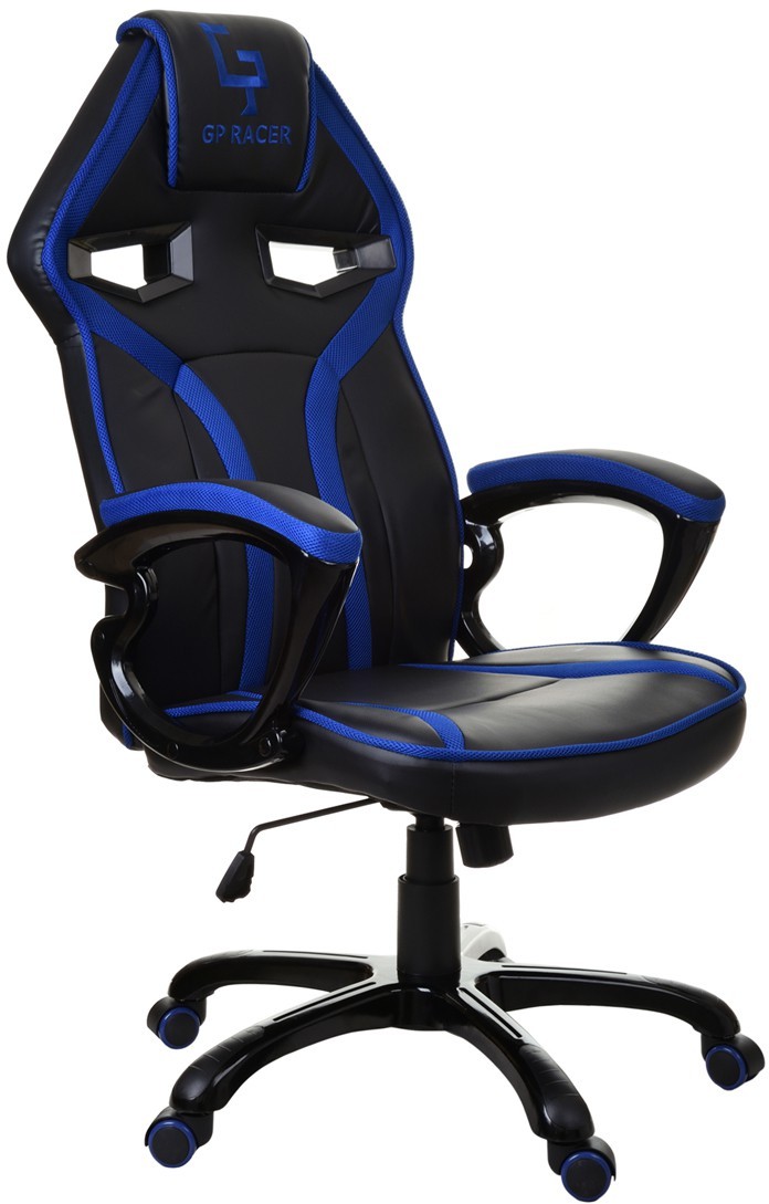 Giosedio Fotel gamingowy GP Racer czarno-niebieski GPR048