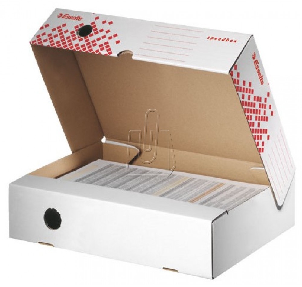 Esselte Pudło archiwizacyjne Speedbox 80mm białe otwierane z szerszej strony 623910