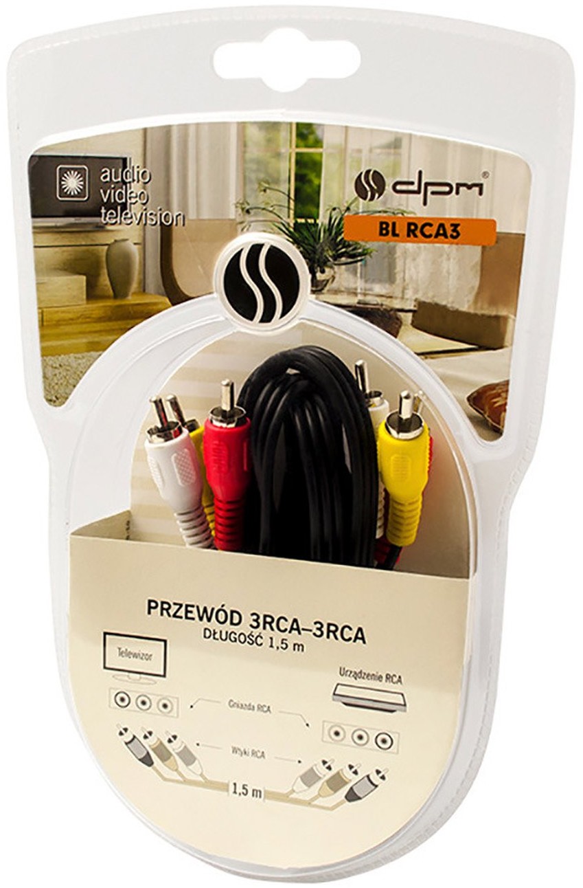 DPM Kabel 3 x CINCH 3 x CINCH 1,5 m