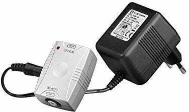 Wentronic Wtyczka w kolorze  Opto Out przetwornik zasilacz sieciowy w zestawie czarny i biały 4040849119187