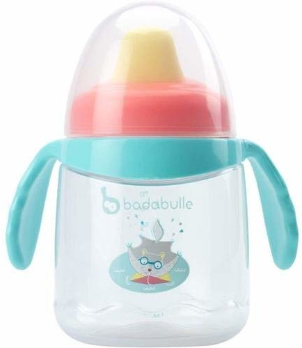 Badabulle badabulle b005002 trinklernbe Cher, z miękkim szczęka z silikonu, z ergonomicznie ukształtowanymi uchwytami do picia, tropfischer, 6 miesięcy Plus, wielokolorowy  wielokolorowa