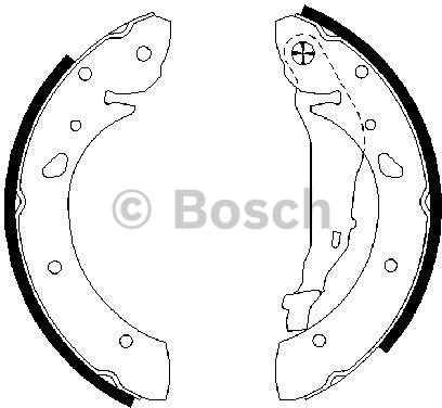 BOSCH Zestaw szczęk hamulcowych 0 986 487 572