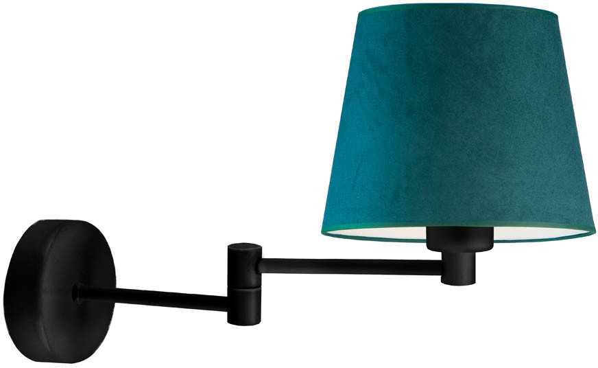 LYSNE Lampka na czarnym wysięgniku LUGO VELUR 14536V/4