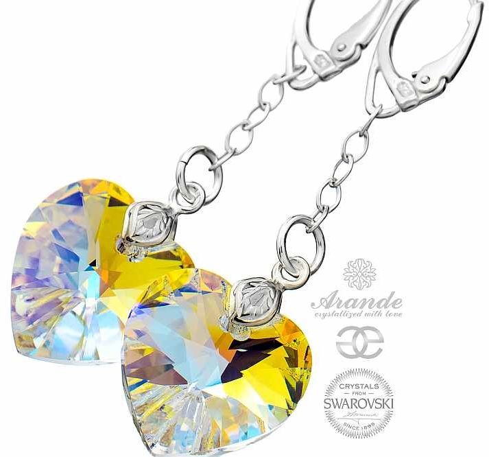 Swarovski kolczyki AURORA SERCA Srebro
