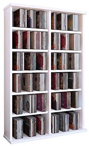 VCM Regał / wieża  Elementa na 102 płyty CD, 36 płyt DVD lub 20 filmów na VHS, meble do przechowywania, różne kolory 50445