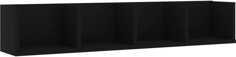 vidaXL vidaXL Półka ścienna na płyty CD, czarna, 100x18x18 cm, płyta wiórowa