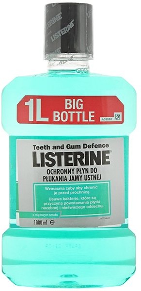 Listerine Listerine, Teeth and Gum Defence, ochronny płyn do płukania jamy ustnej, 1000 ml